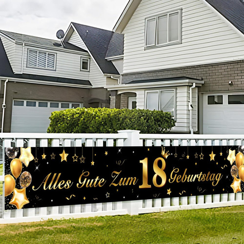 Geburtstag deko banner - 18.geburtstag,