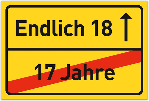 Geburtstag schild lustige - 18,