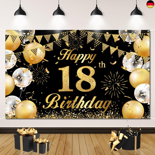 Geburtstag banner deko 18 - geburtstag,