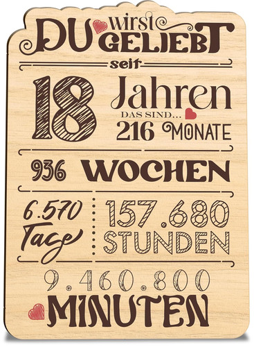 Geburtstag geschenk karte - 18,