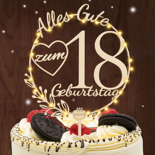 Cake topper geburtstag - topper, 18