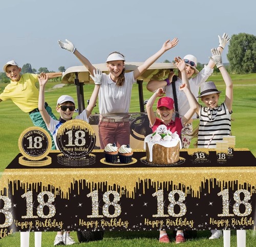 Schwarz gold geburtstag - gold, 18.