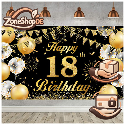 Geburtstag banner schwarz - geburtstag,