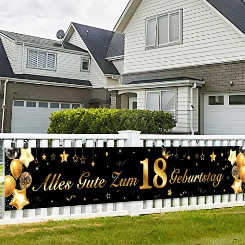 Geburtstag deko banner - 18.geburtstag,