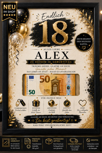 Geldgeschenk geburtstag - 18.,