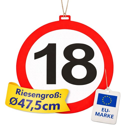 Verkehrsschild geburtstag - verkehrsschild, 18.