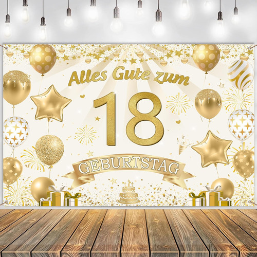 Geburtstag deko banner - 18.,