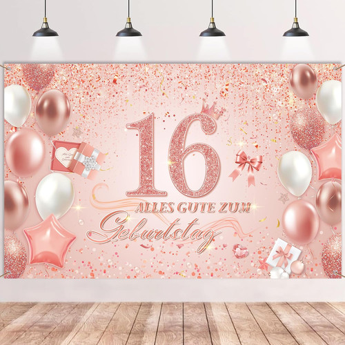 Geburtstag deko banner - 16.,